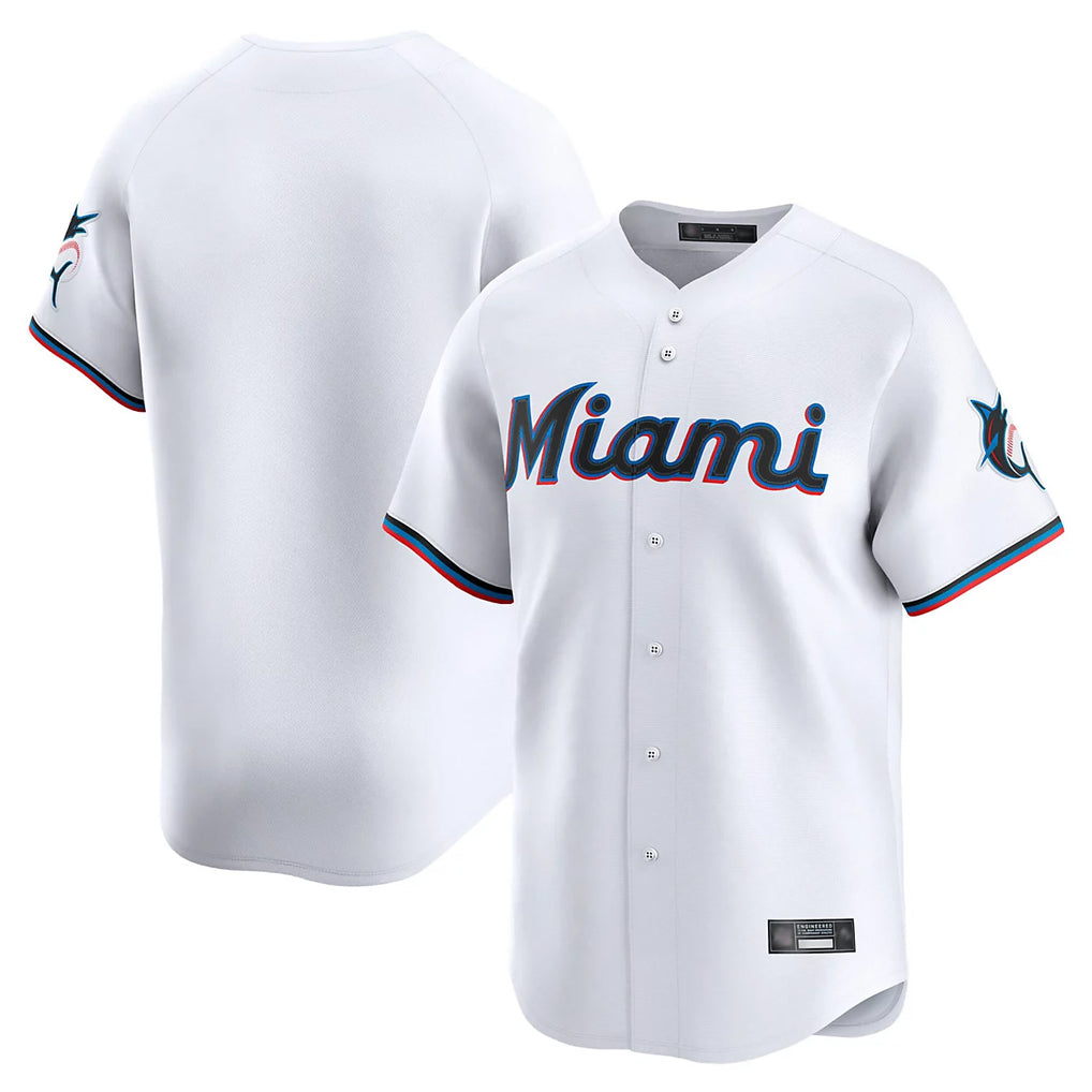 MATTH M.Marlins Blank Player White Home Limited Stitched Jerseys