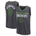 MATTH M.Timberwolves #0 Donte DiVincenzo Charcoal Fast Break Replica Player Stitched Jerseys - Statement Edition