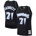 MATTH M.Timberwolves #21 Kevin Garnett Mitchell & Ness Black Hardwood Classics Swingman Stitched Jerseys