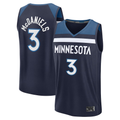 MATTH M.Timberwolves #3 Jaden McDaniels Navy Fast Break Replica Stitched Jerseys - Icon Edition