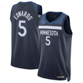 MATTH M.Timberwolves #5 Anthony Edwards Navy Swingman Stitched Jerseys- Icon Edition