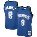 MATTH M.Timberwolves #8 Latrell Sprewell Mitchell & Ness Blue 2003-2004 Hardwood Classics Swingman Stitched Jerseys