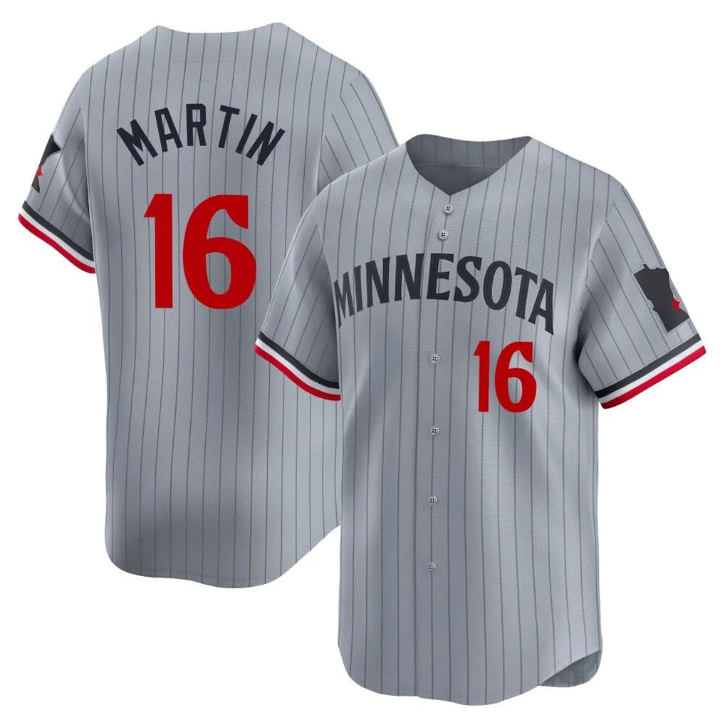 MATTH M.Twins #16 Austin Martin Player Gray Home Limited Stitched Jerseys
