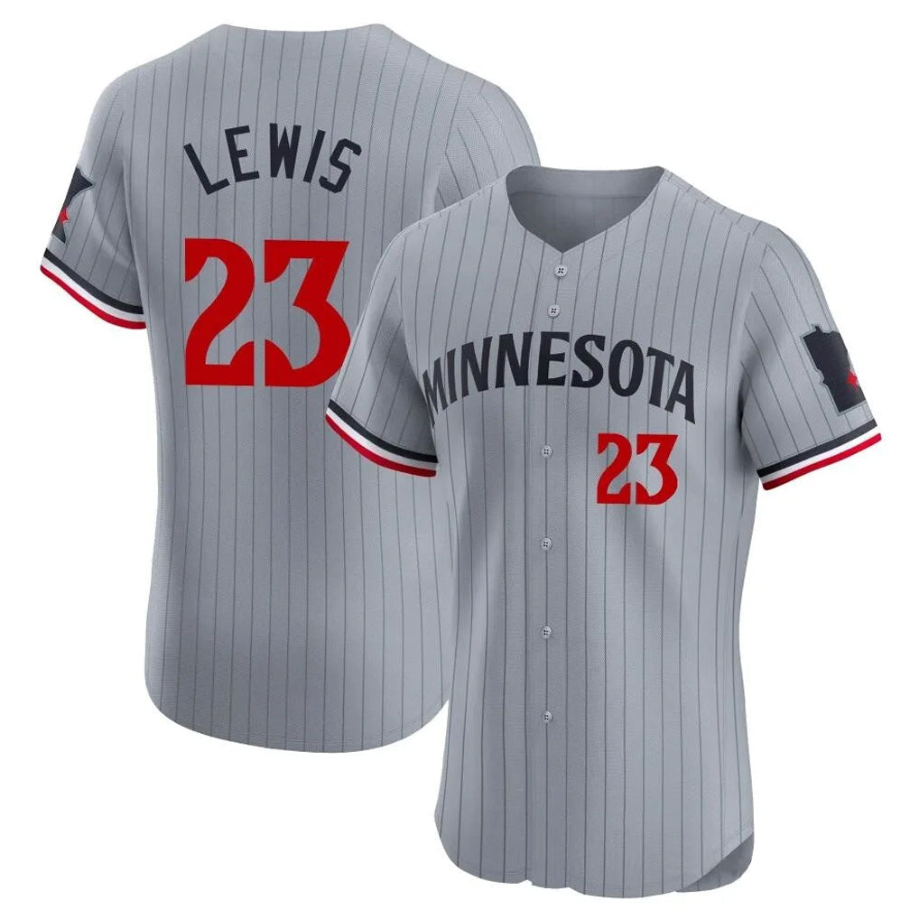 MATTH M.Twins #23 Royce Lewis Player Gray Home Limited Elite Stitched Jerseys