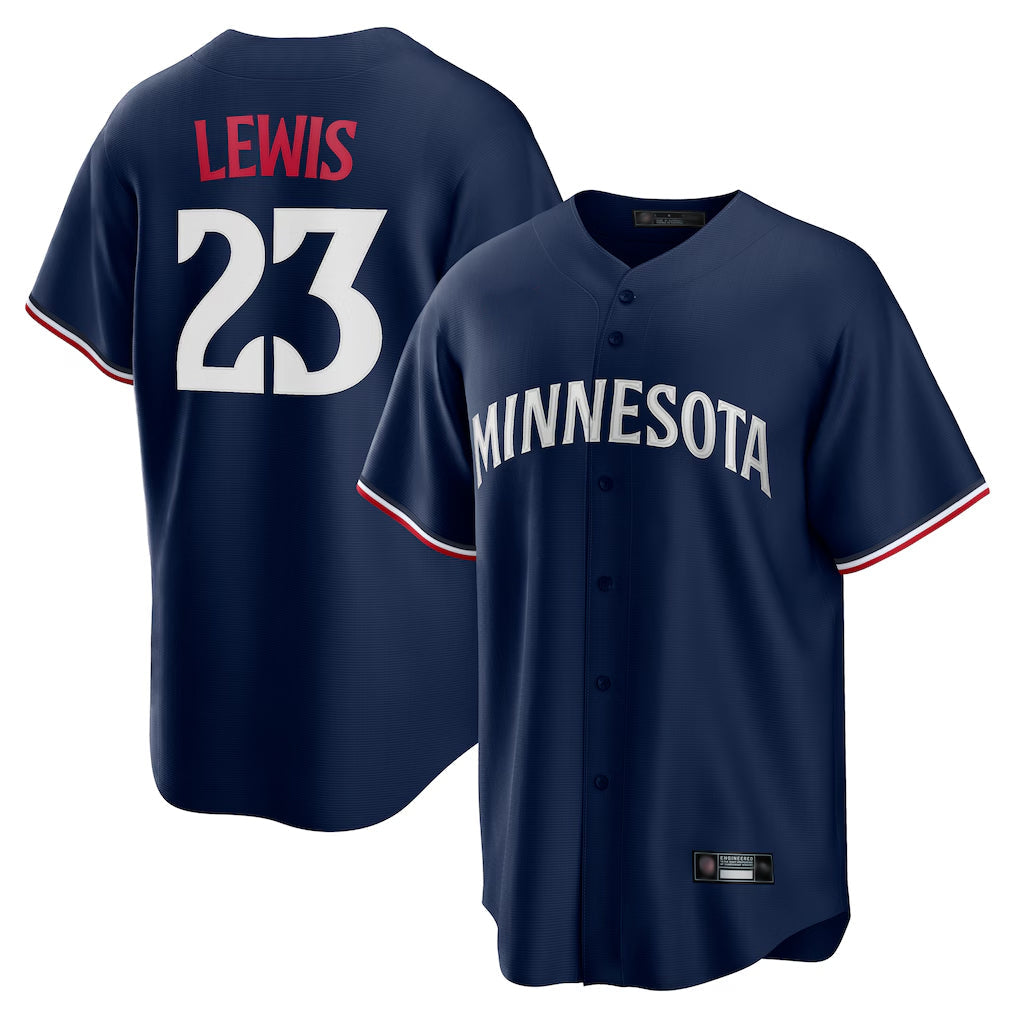 MATTH M.Twins #23 Royce Lewis Player Navy Replica Alternate Home Stitched Jerseys