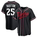 MATTH M.Twins #25 Byron Buxton Player Black Fashion Out Home Limited Stitched Jerseys