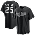 MATTH M.Twins #25 Byron Buxton Player Black Home Game Stitched Jerseys