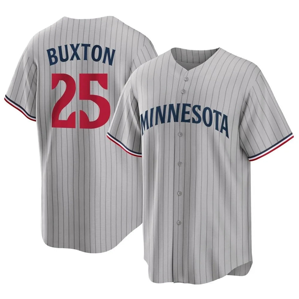 MATTH M.Twins #25 Byron Buxton Player Gray Game Limited Home Stitched Jerseys