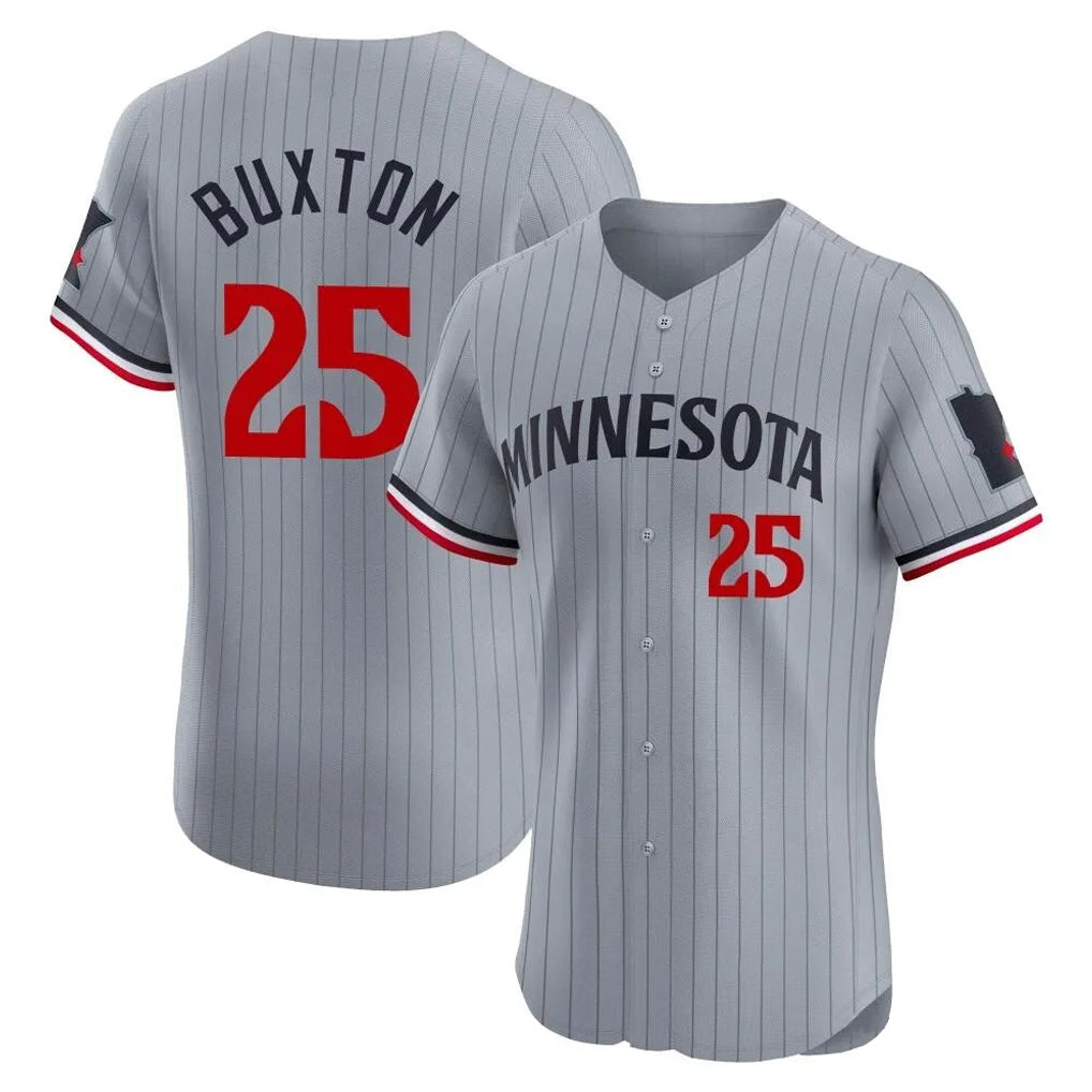 MATTH M.Twins #25 Byron Buxton Player Gray Home Limited Elite Stitched Jerseys
