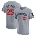 MATTH M.Twins #25 Byron Buxton Player Gray Home Limited Elite Stitched Jerseys