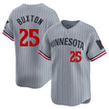 MATTH M.Twins #25 Byron Buxton Player Gray Home Limited Stitched Jerseys