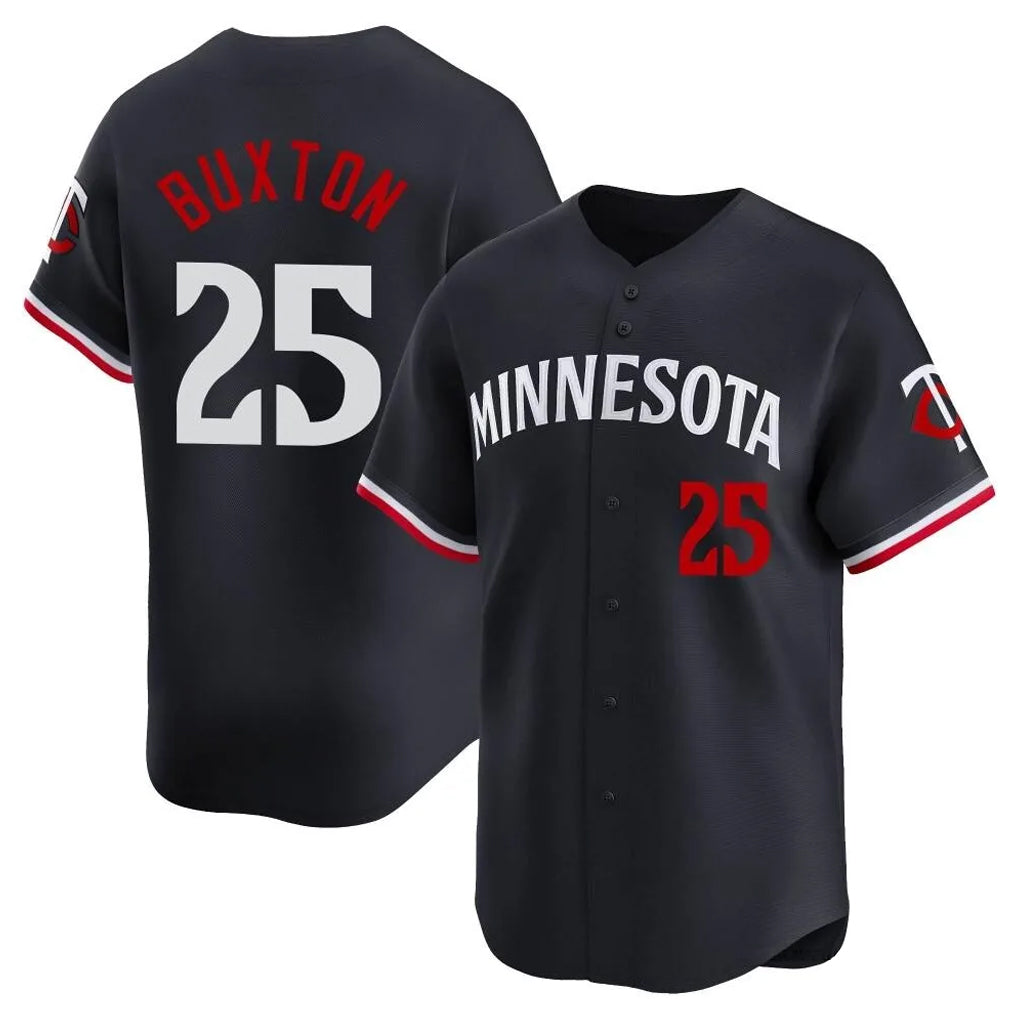 MATTH M.Twins #25 Byron Buxton Player Navy Home Limited Stitched Jerseys