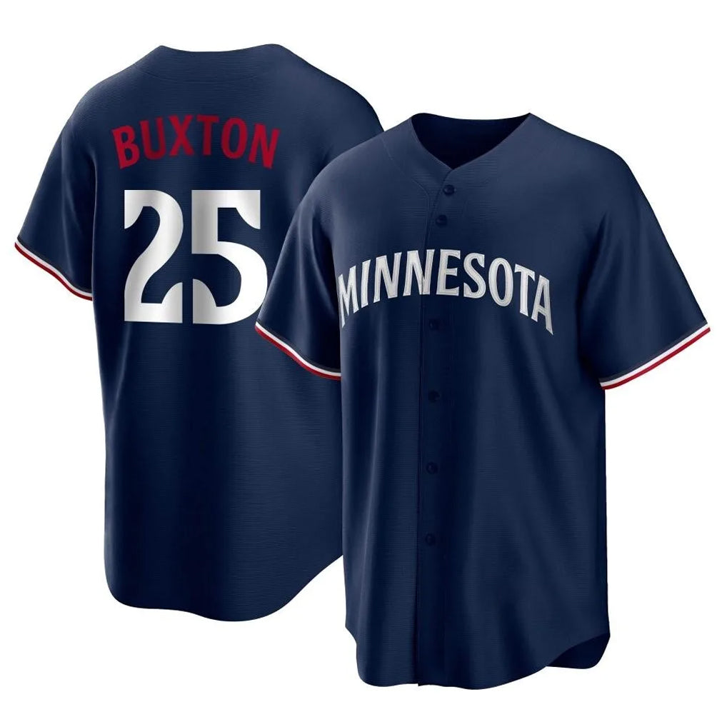 MATTH M.Twins #25 Byron Buxton Player Navy Replica Alternate Home Stitched Jerseys