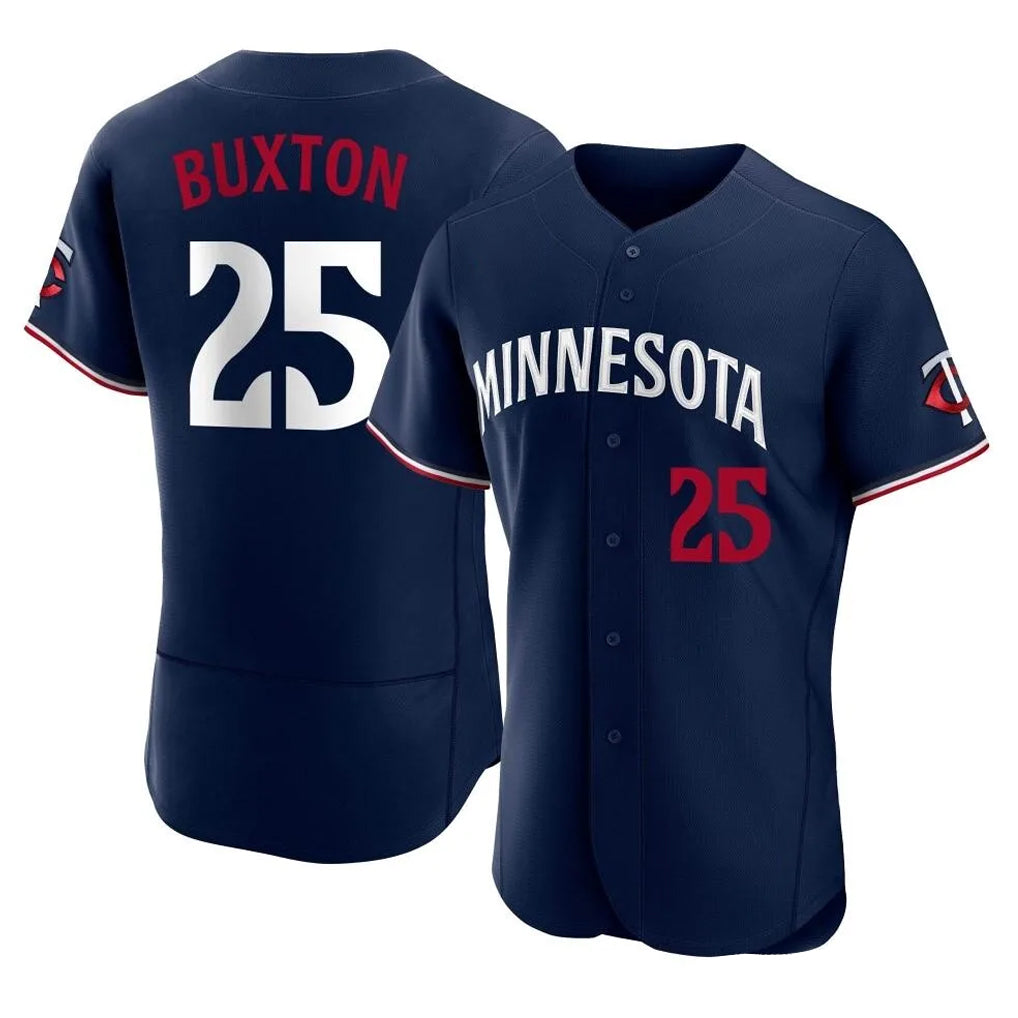 MATTH M.Twins #25 Byron Buxton Player Navy Replica Home Limited Elite Stitched Jerseys