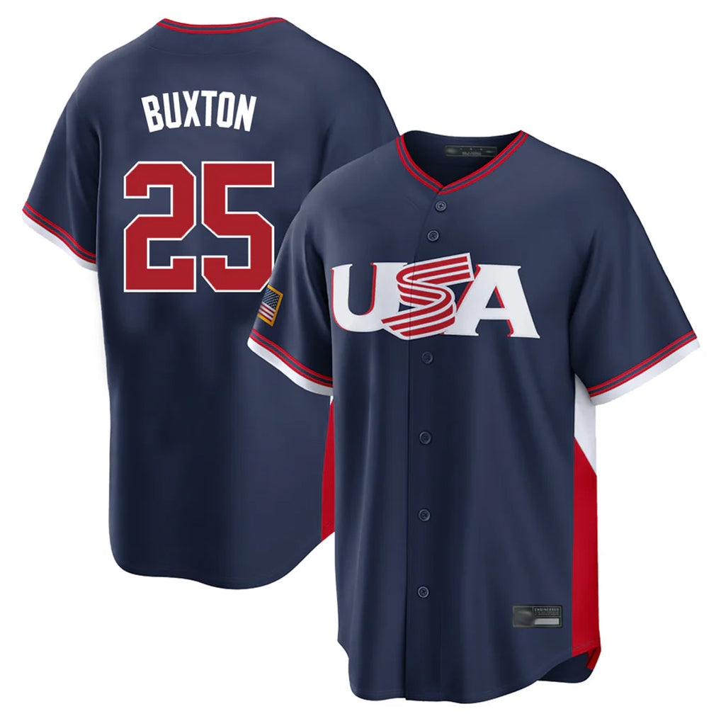 MATTH M.Twins #25 Byron Buxton Player Navy USA 2026 World Classic Limited Home Stitched Jerseys