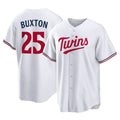 MATTH M.Twins #25 Byron Buxton Player White Home Game Stitched Jerseys