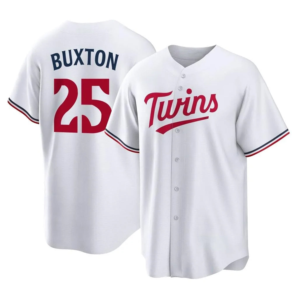 MATTH M.Twins #25 Byron Buxton Player White Home Game Stitched Jerseys