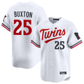 MATTH M.Twins #25 Byron Buxton Player White Home Limited Stitched Jerseys
