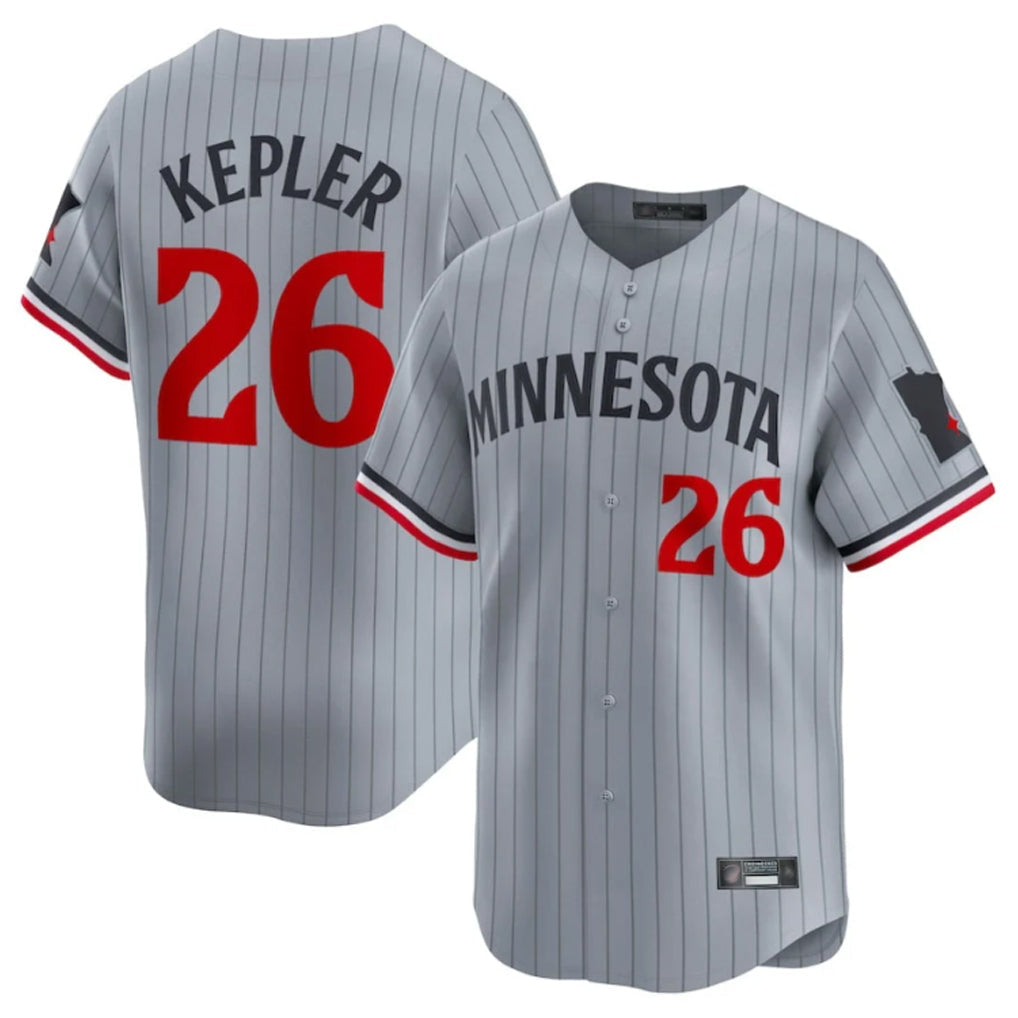 MATTH M.Twins #26 Max Kepler Player Gray Home Limited Stitched Jerseys