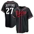MATTH M.Twins #27 Ryan Jeffers Player Black Fashion Out Home Limited Stitched Jerseys