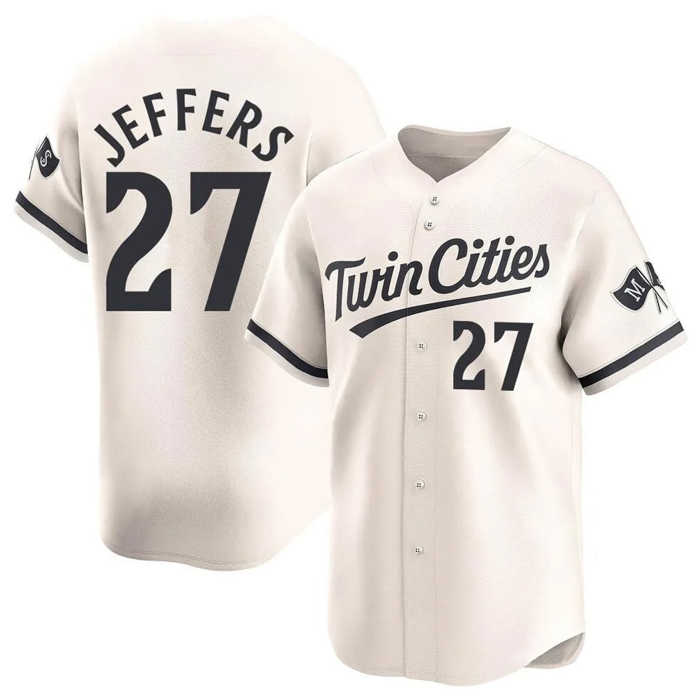 MATTH M.Twins #27 Ryan Jeffers Player Cream Home Limited Stitched Jerseys