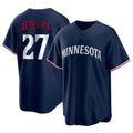 MATTH M.Twins #27 Ryan Jeffers Player Navy Replica Alternate Home Stitched Jerseys