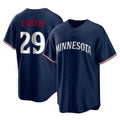 MATTH M.Twins #29 Rod Carew Player Navy Replica Alternate Home Stitched Jerseys
