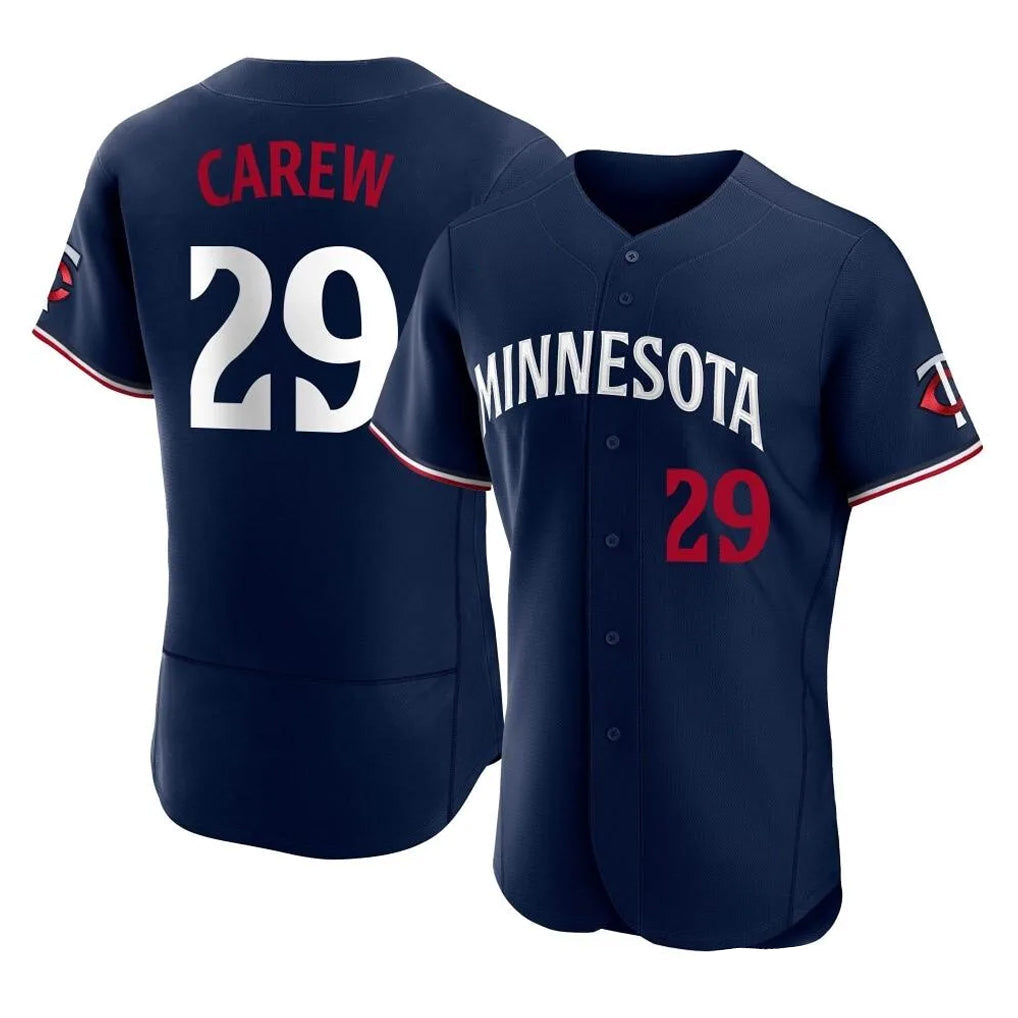 MATTH M.Twins #29 Rod Carew Player Navy Replica Home Limited Elite Stitched Jerseys