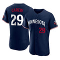 MATTH M.Twins #29 Rod Carew Player Navy Replica Home Limited Elite Stitched Jerseys
