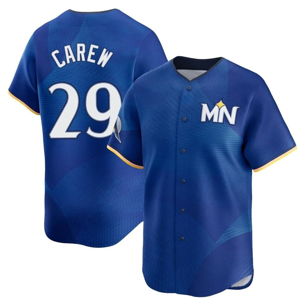 MATTH M.Twins #29 Rod Carew Player Royal City Connect Limited Home Stitched Jerseys