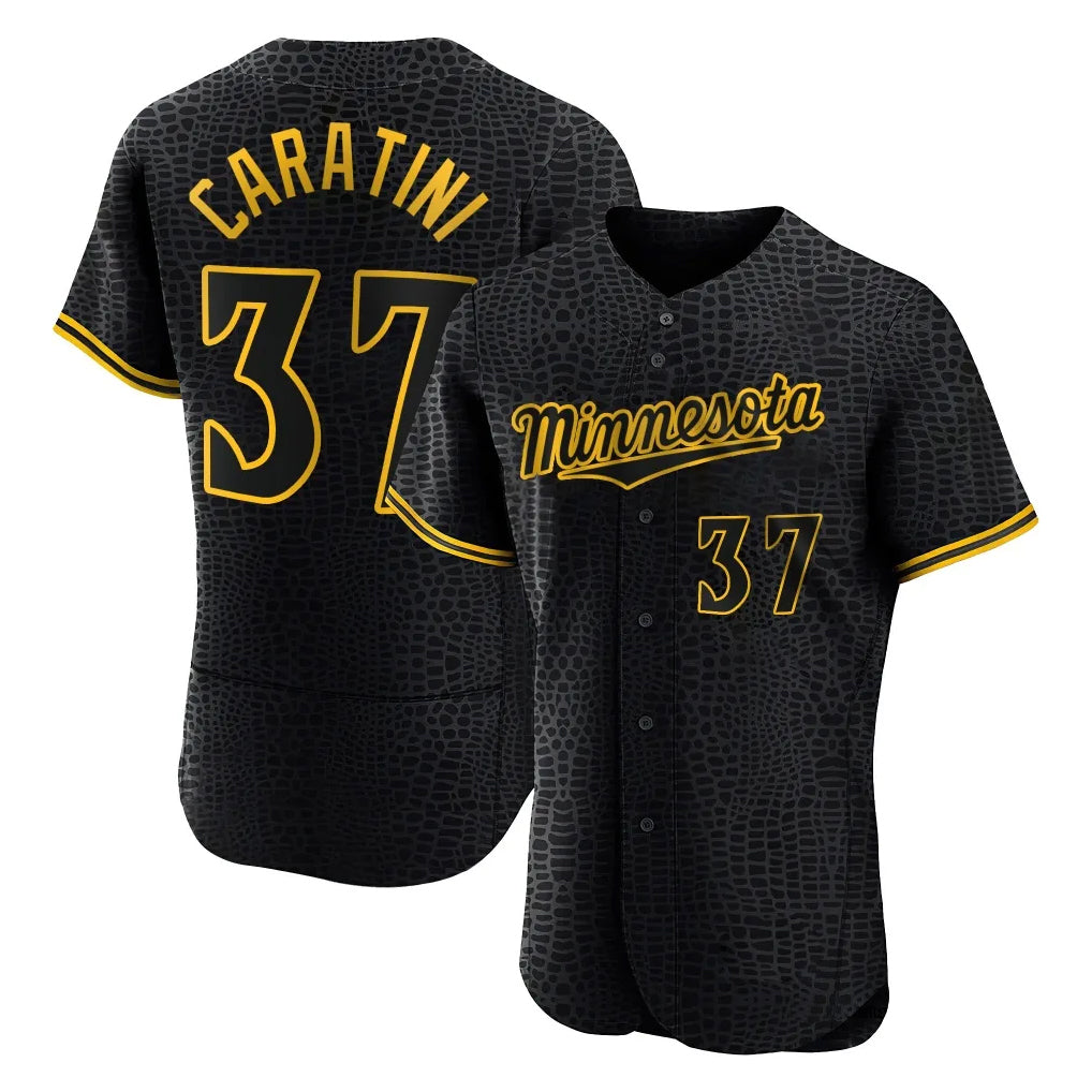MATTH M.Twins #37 Victor Caratini Player Black Snake Skin City Home Limited Elite Stitched Jerseys