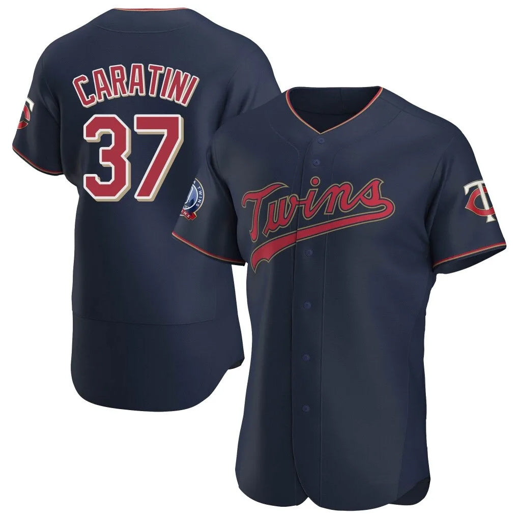 MATTH M.Twins #37 Victor Caratini Player Navy 60th Home Limited Elite Stitched Jerseys