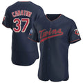 MATTH M.Twins #37 Victor Caratini Player Navy 60th Home Limited Elite Stitched Jerseys