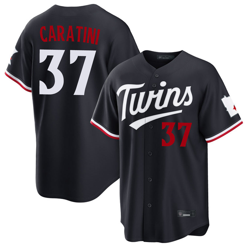 MATTH M.Twins #37 Victor Caratini Player Navy Home Game Stitched Jerseys