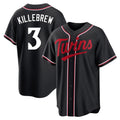 MATTH M.Twins #3 Harmon Killebrew Player Black Fashion Out Home Limited Stitched Jerseys