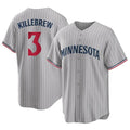 MATTH M.Twins #3 Harmon Killebrew Player Gray Game Limited Home Stitched Jerseys