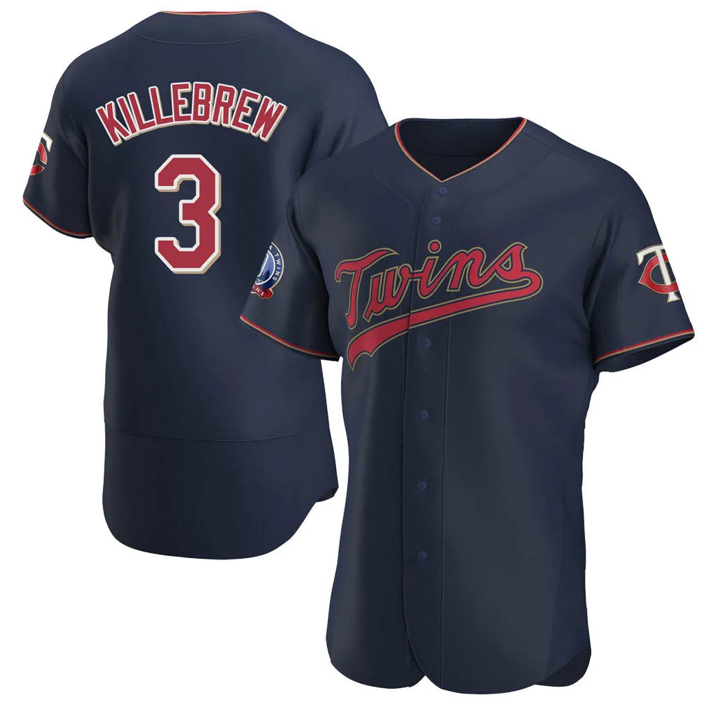 MATTH M.Twins #3 Harmon Killebrew Player Navy 60th Home Limited Elite Stitched Jerseys