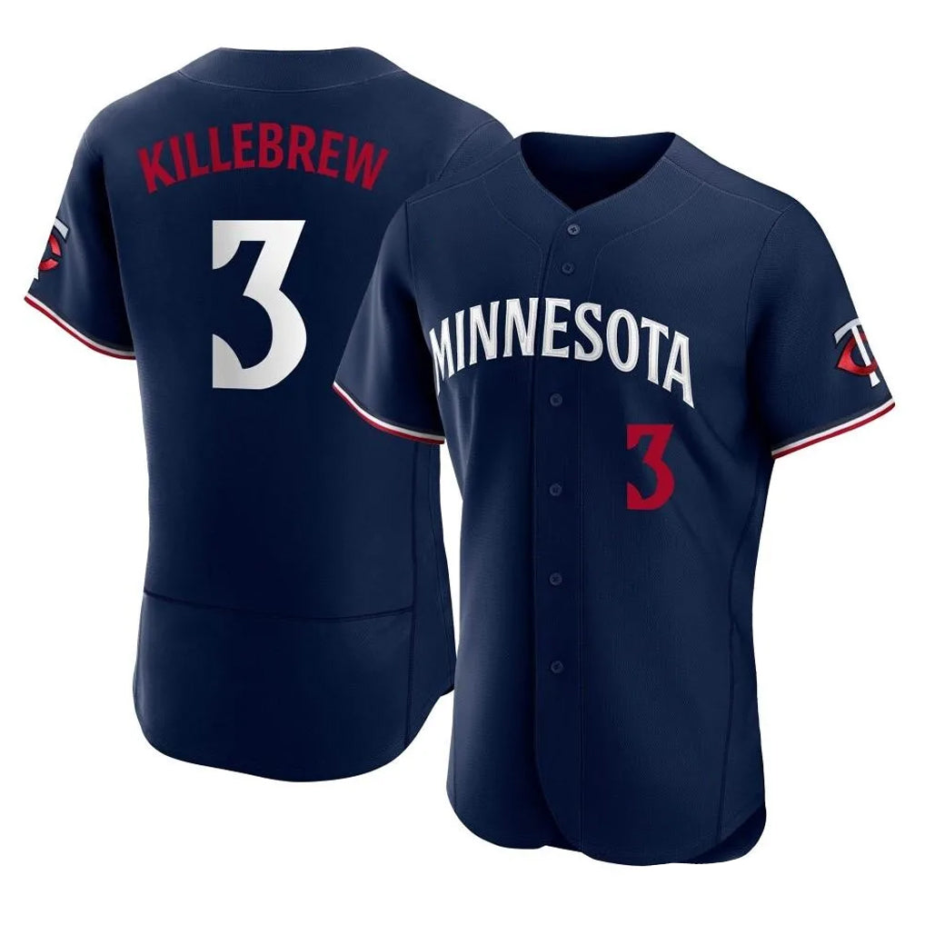 MATTH M.Twins #3 Harmon Killebrew Player Navy Replica Home Limited Elite Stitched Jerseys