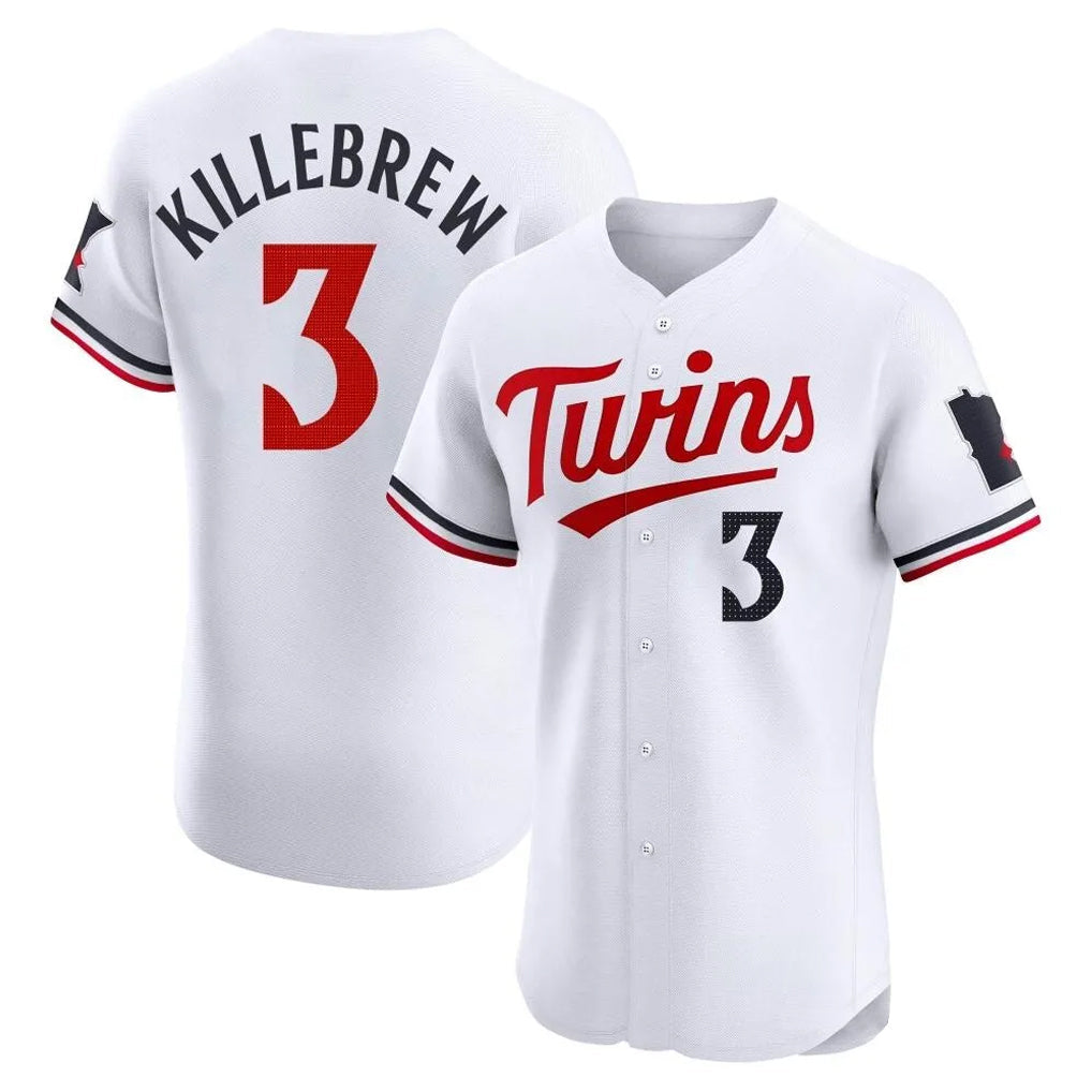 MATTH M.Twins #3 Harmon Killebrew Player White Home Limited Elite Stitched Jerseys