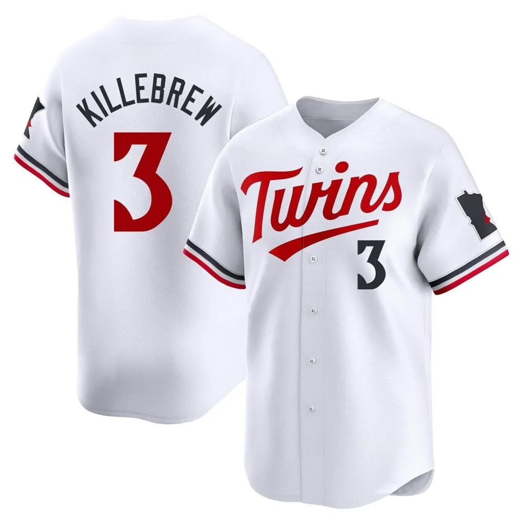MATTH M.Twins #3 Harmon Killebrew Player White Home Limited Stitched Jerseys