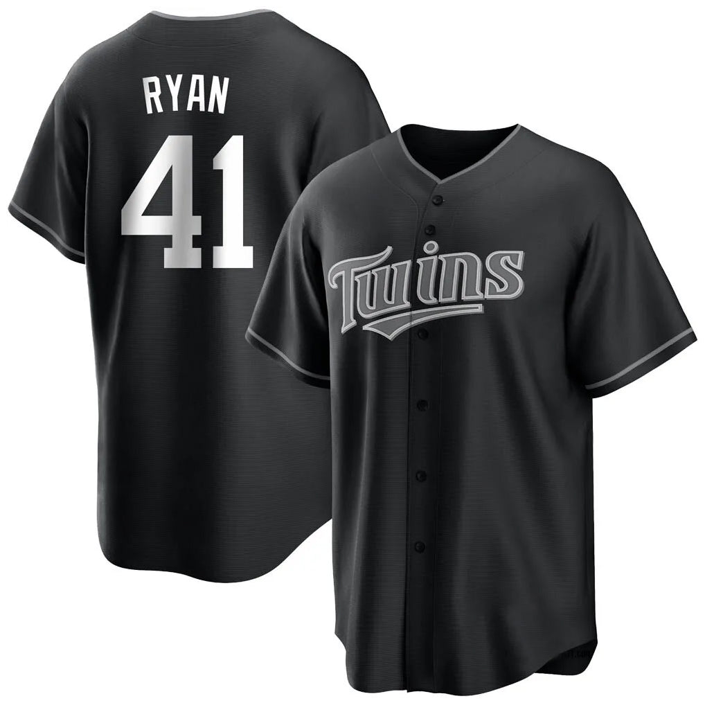 MATTH M.Twins #41 Joe Ryan Player Black Home Game Stitched Jerseys