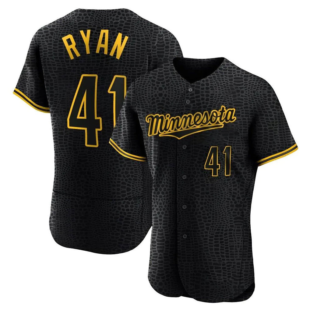MATTH M.Twins #41 Joe Ryan Player Black Snake Skin City Home Limited Elite Stitched Jerseys