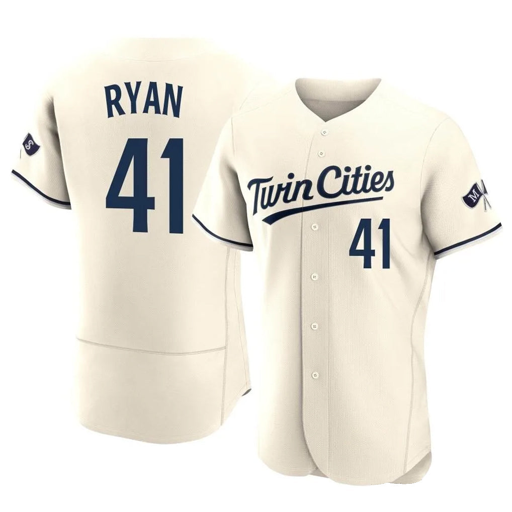 MATTH M.Twins #41 Joe Ryan Player Cream Home Limited Elite Stitched Jerseys