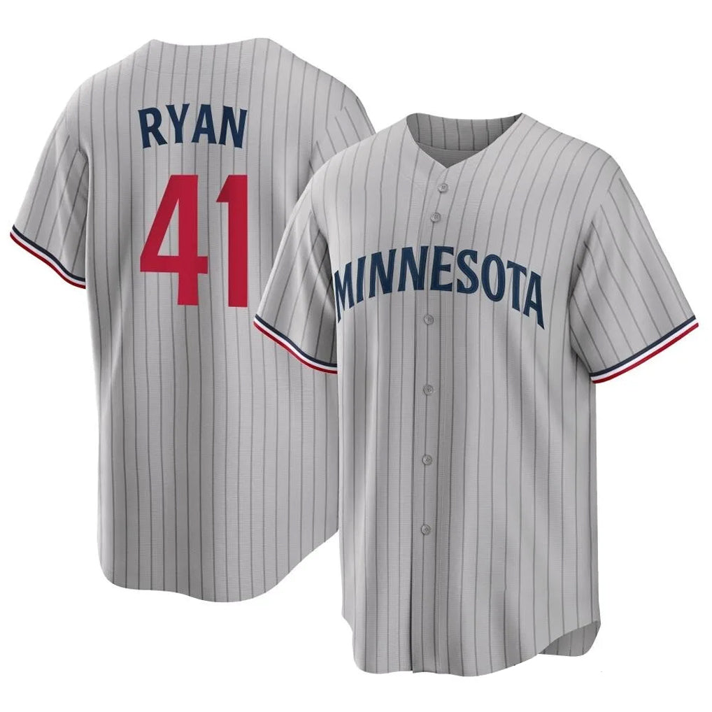 MATTH M.Twins #41 Joe Ryan Player Gray Game Limited Home Stitched Jerseys