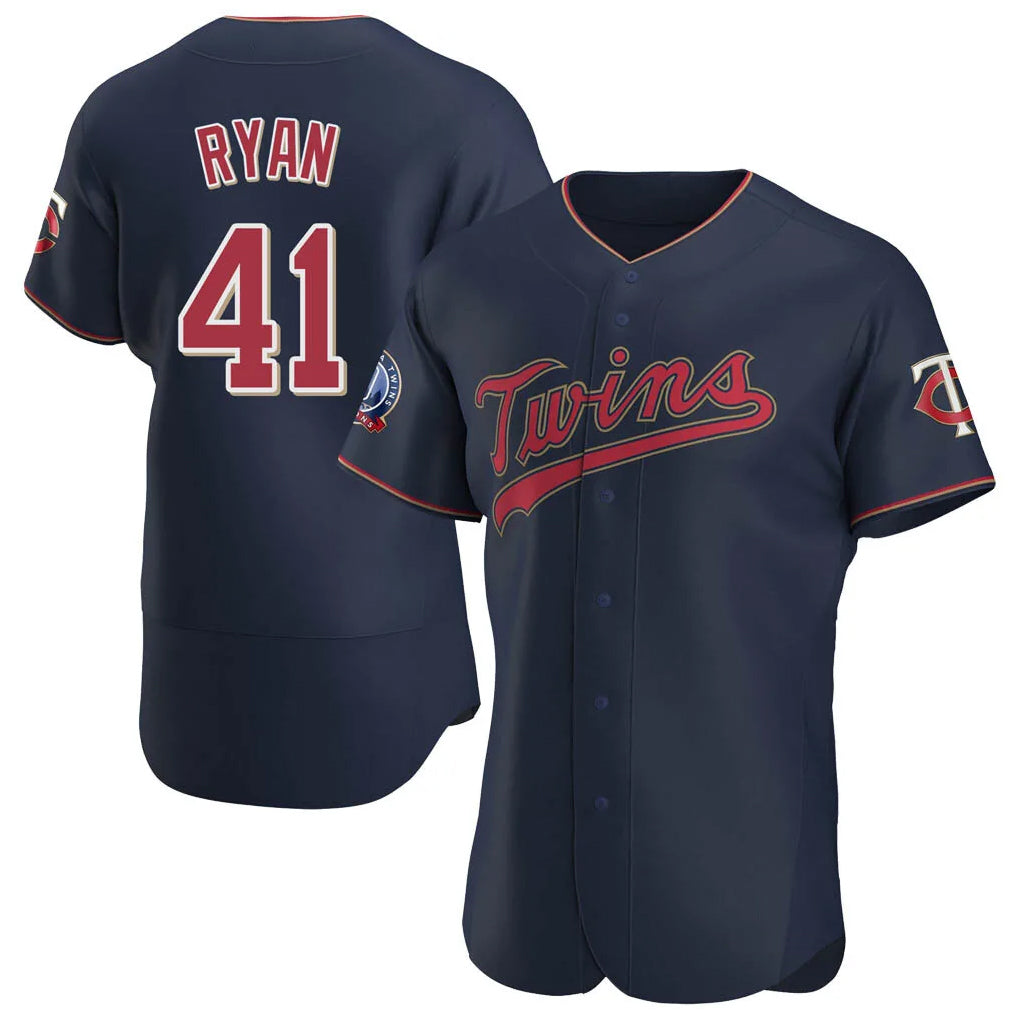 MATTH M.Twins #41 Joe Ryan Player Navy 60th Home Limited Elite Stitched Jerseys