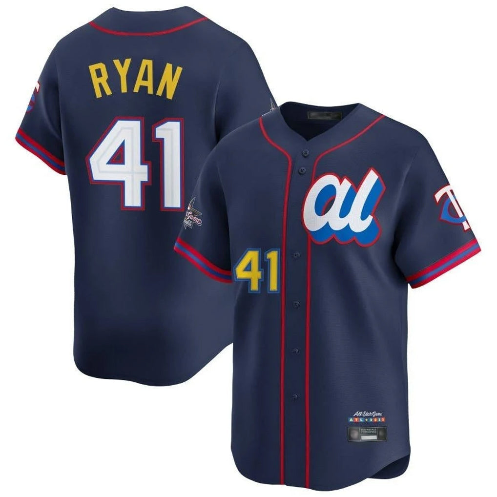 MATTH M.Twins #41 Joe Ryan Player Navy All-star Game Limited Home Stitched Jerseys