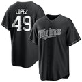 MATTH M.Twins #49 Pablo Lopez Player Black Home Game Stitched Jerseys