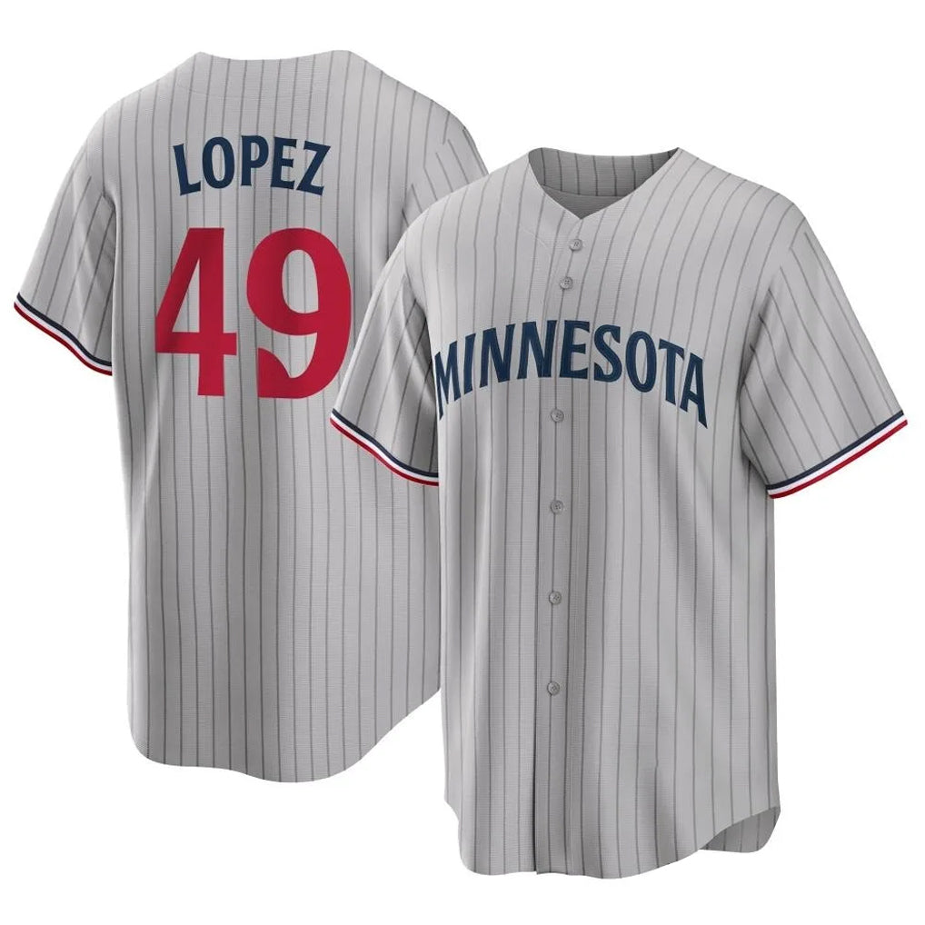 MATTH M.Twins #49 Pablo Lopez Player Gray Game Limited Home Stitched Jerseys