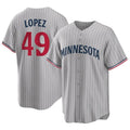 MATTH M.Twins #49 Pablo Lopez Player Gray Game Limited Home Stitched Jerseys