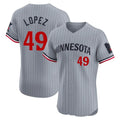 MATTH M.Twins #49 Pablo Lopez Player Gray Home Limited Elite Stitched Jerseys
